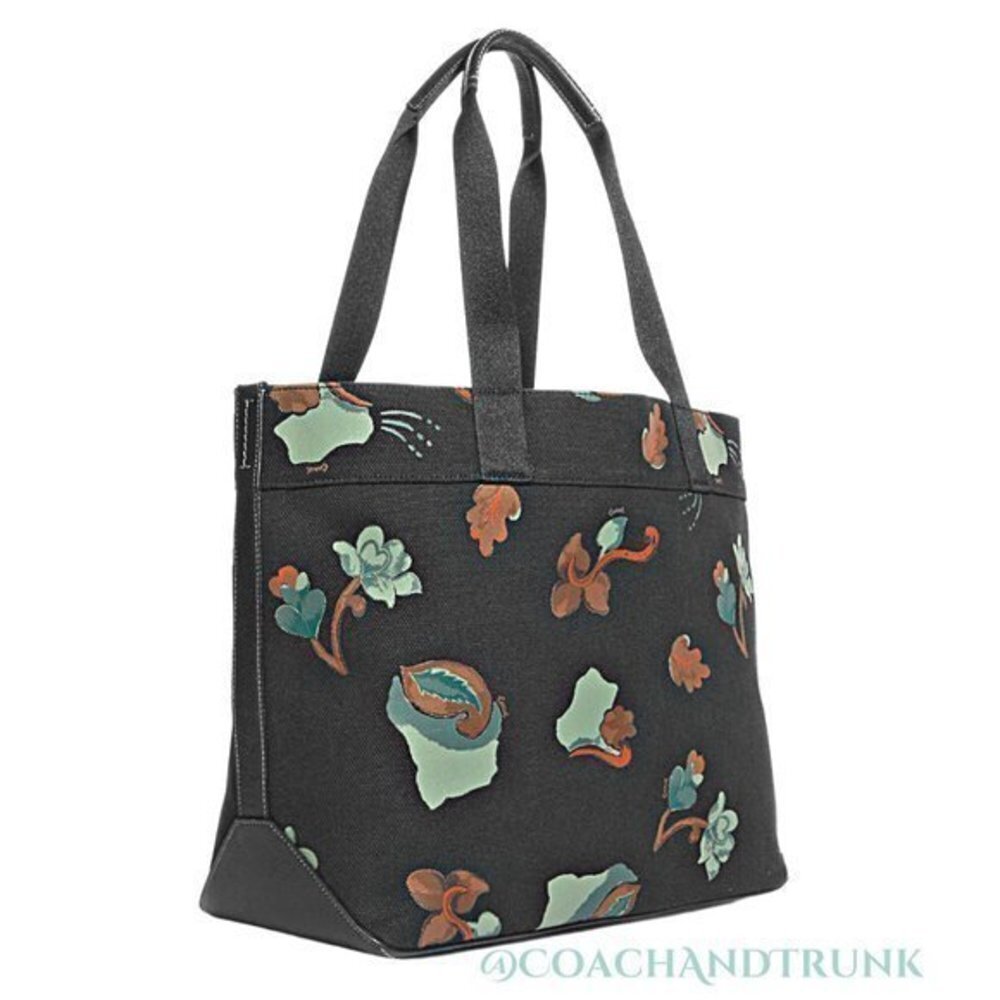 COACH LIMITED EDITION Field Tote 38 Leather Reinforced Bottom Gun Metal Accents - Picture 9 of 13